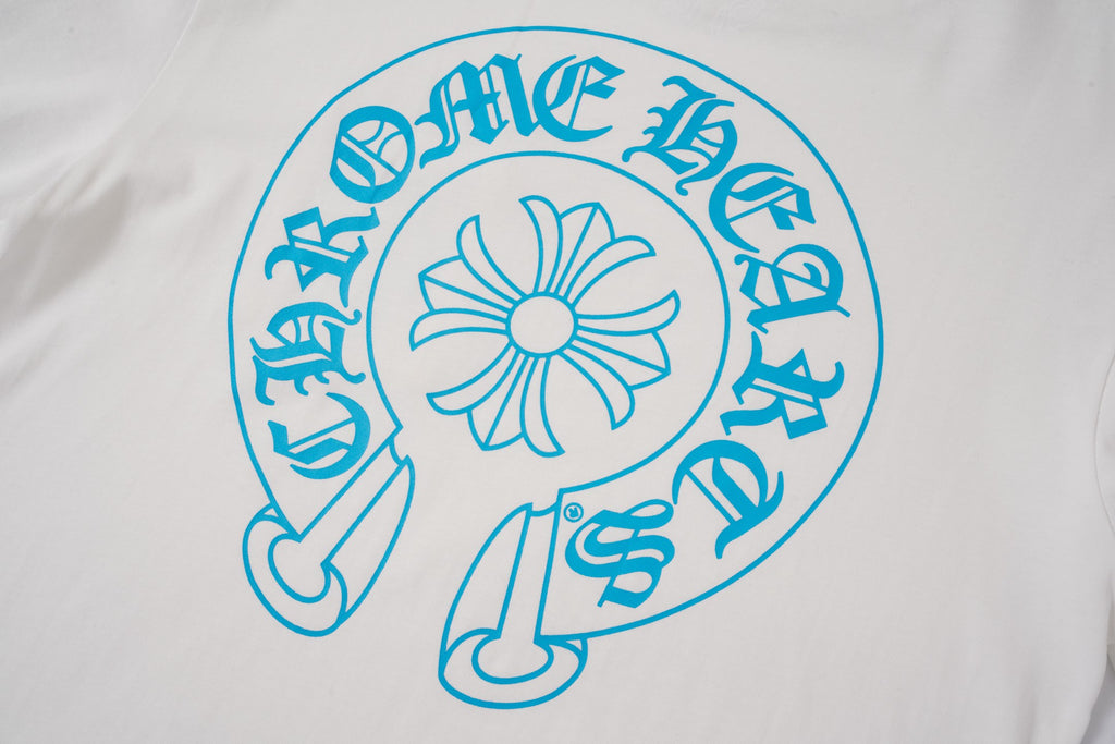Blue Horseshoe Pocket White Long Sleeve™