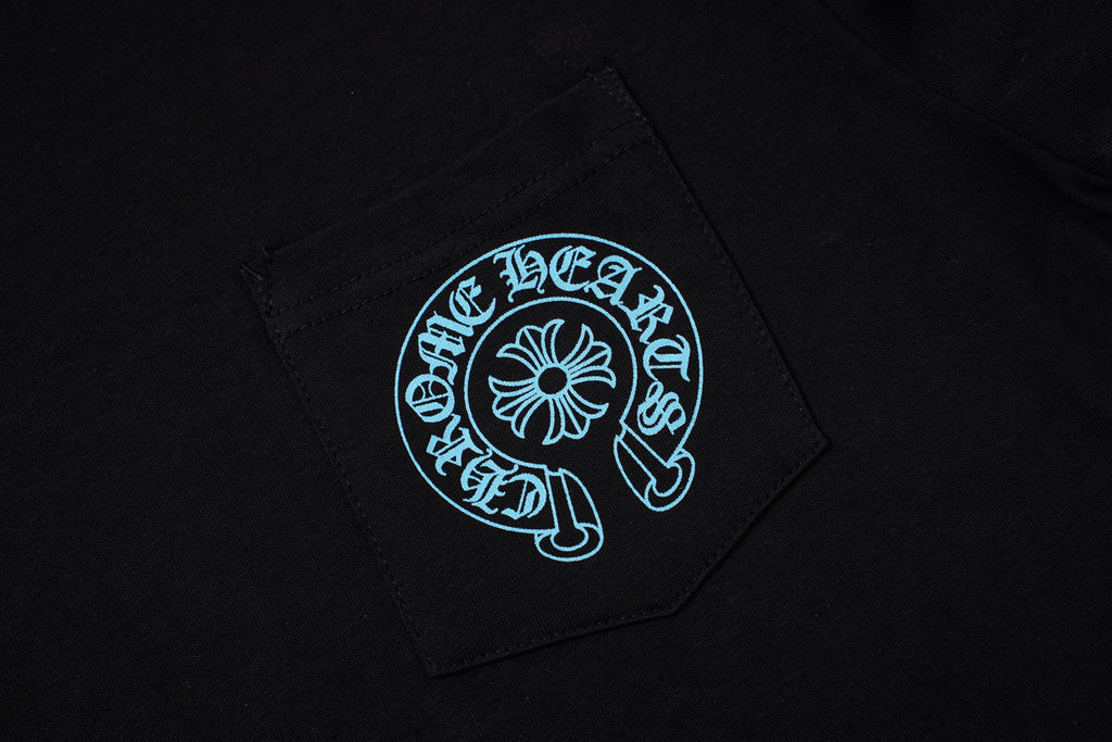 Blue Horseshoe Pocket Black Long Sleeve™