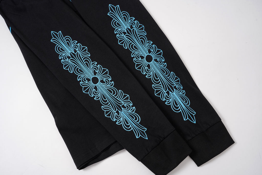 Blue Horseshoe Pocket Black Long Sleeve™