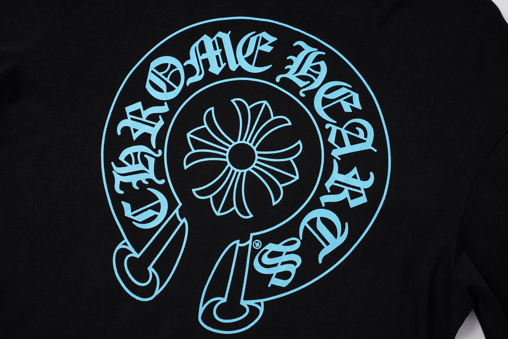 Blue Horseshoe Pocket Black Long Sleeve™
