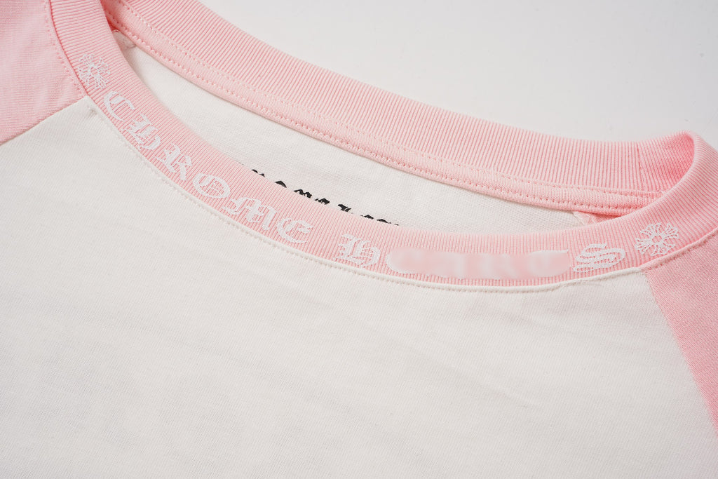 Typography Logo Pink & White Long Sleeve™