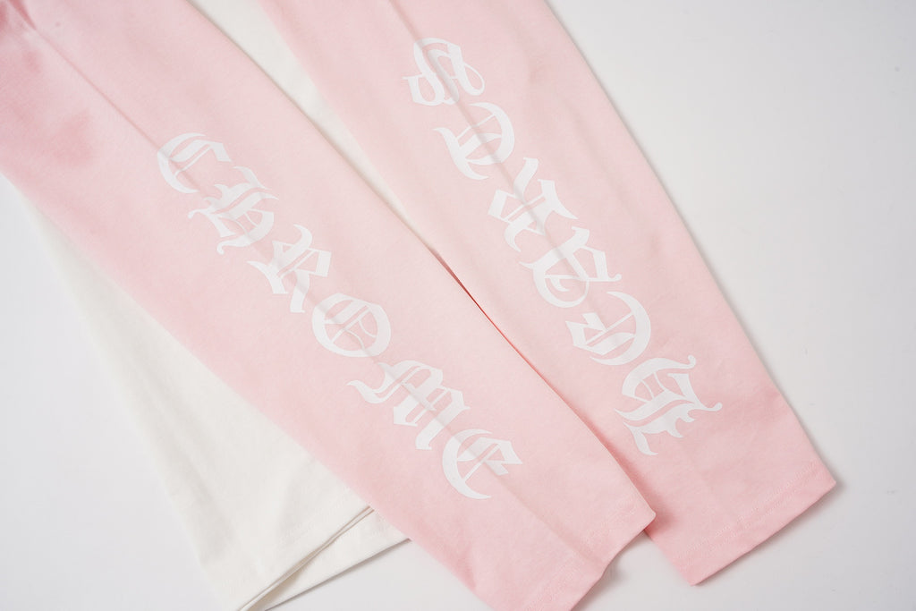Typography Logo Pink & White Long Sleeve™
