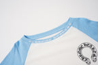 Typography Logo Light Blue & White Long Sleeve™