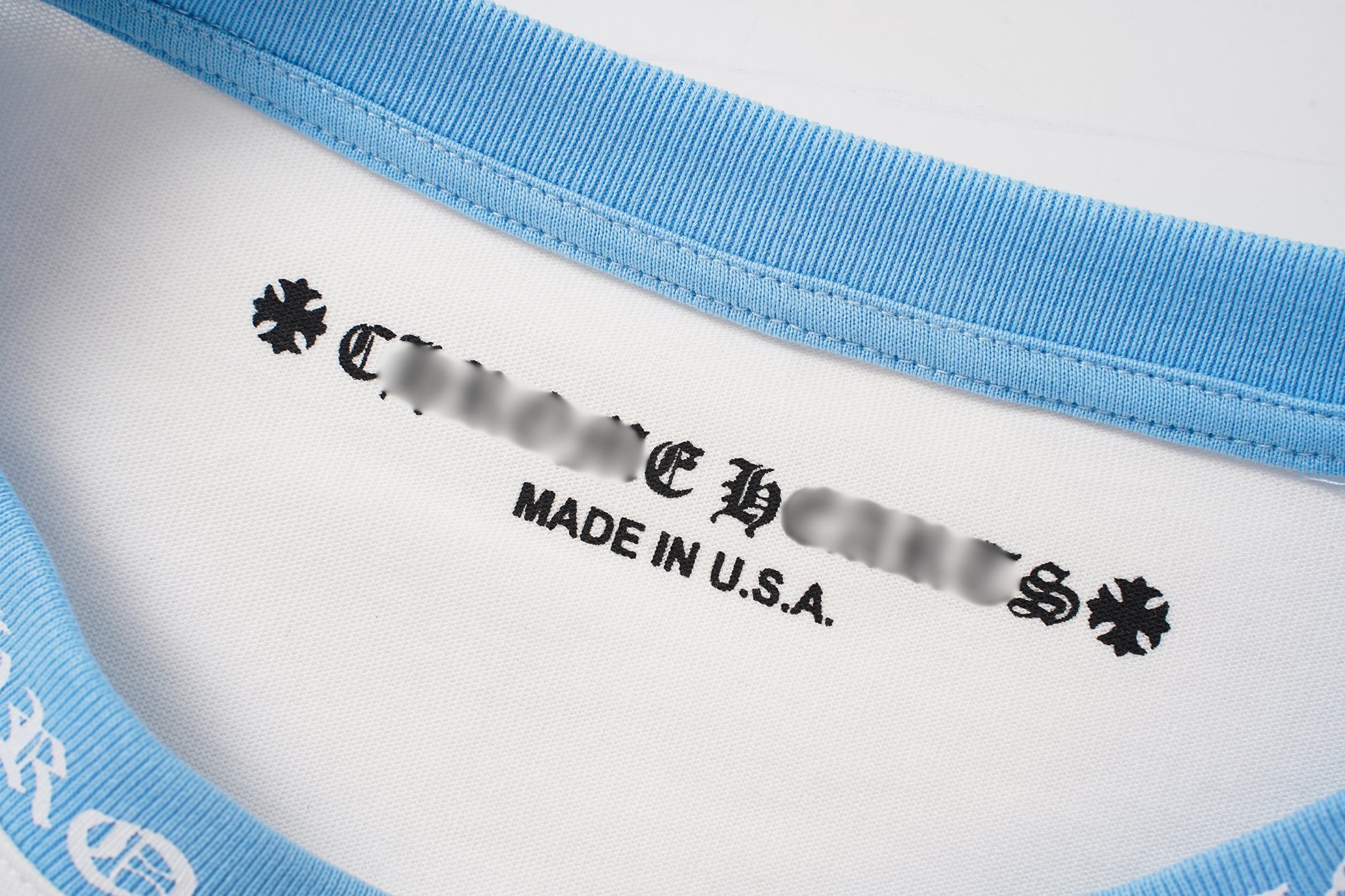 Typography Logo Light Blue & White Long Sleeve™