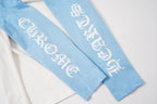 Typography Logo Light Blue & White Long Sleeve™