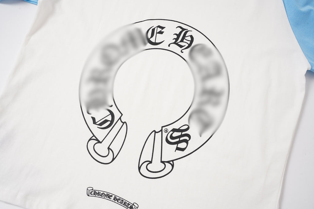Typography Logo Light Blue & White Long Sleeve™