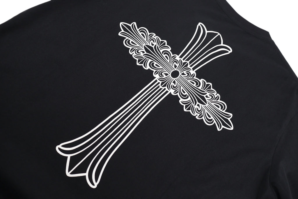 Large Ornate Cross Black T-Shirt™