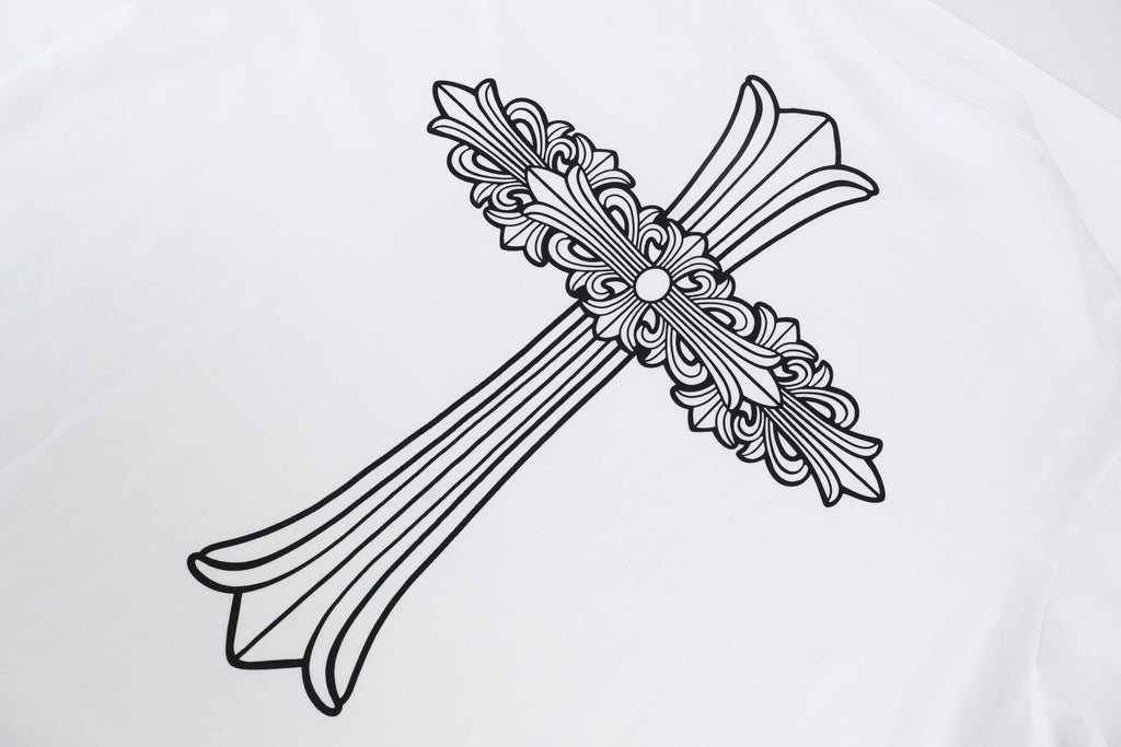 Large Ornate Cross White T-Shirt™