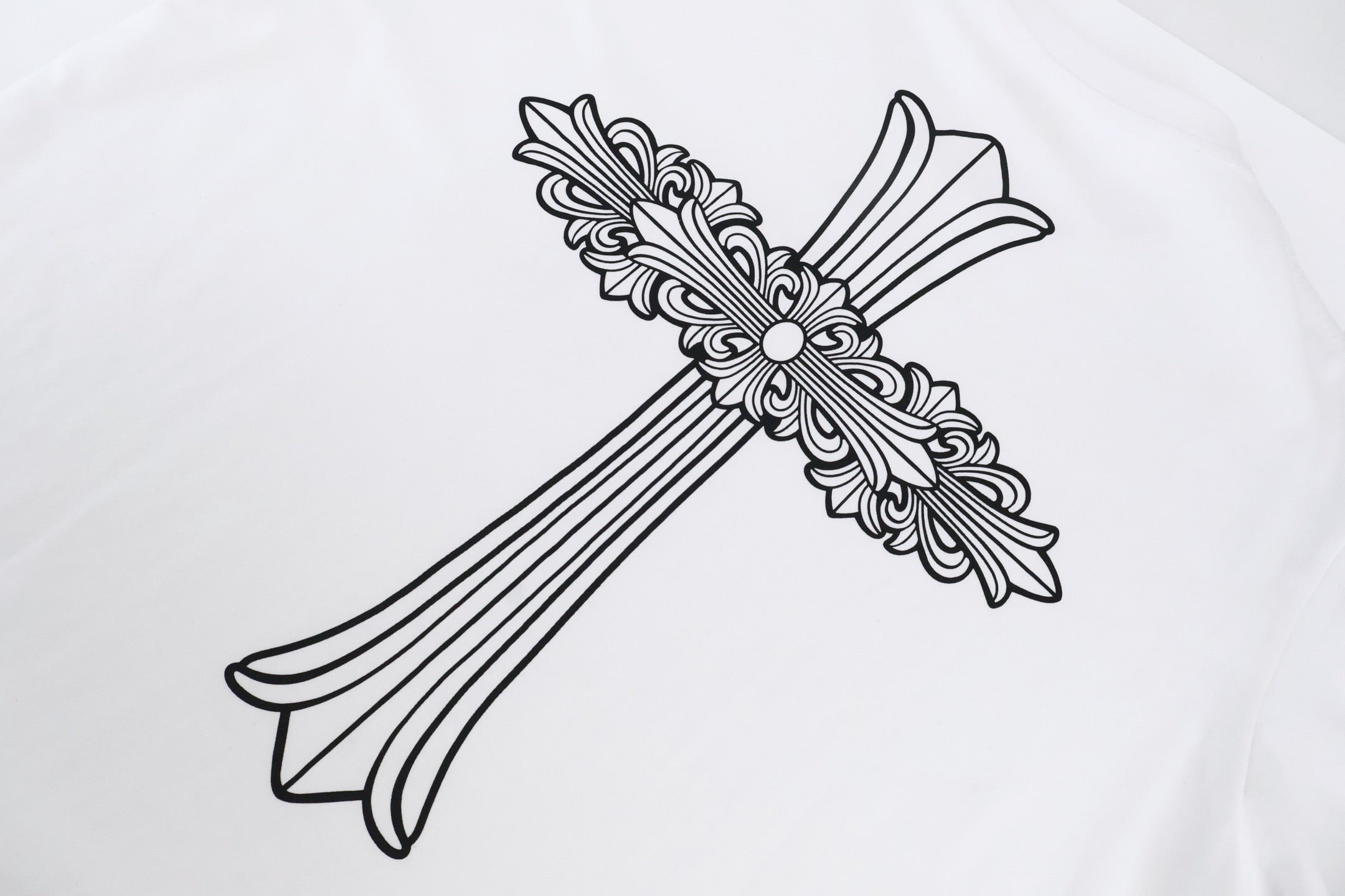 Large Ornate Cross White T-Shirt™
