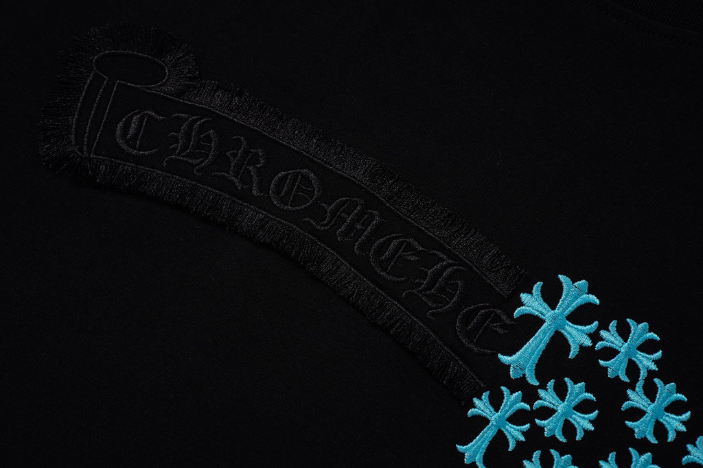 Turquoise Cross Scatter Black T-Shirt™