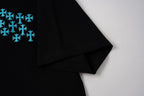 Turquoise Cross Scatter Black T-Shirt™