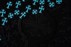 Turquoise Cross Scatter Black T-Shirt™