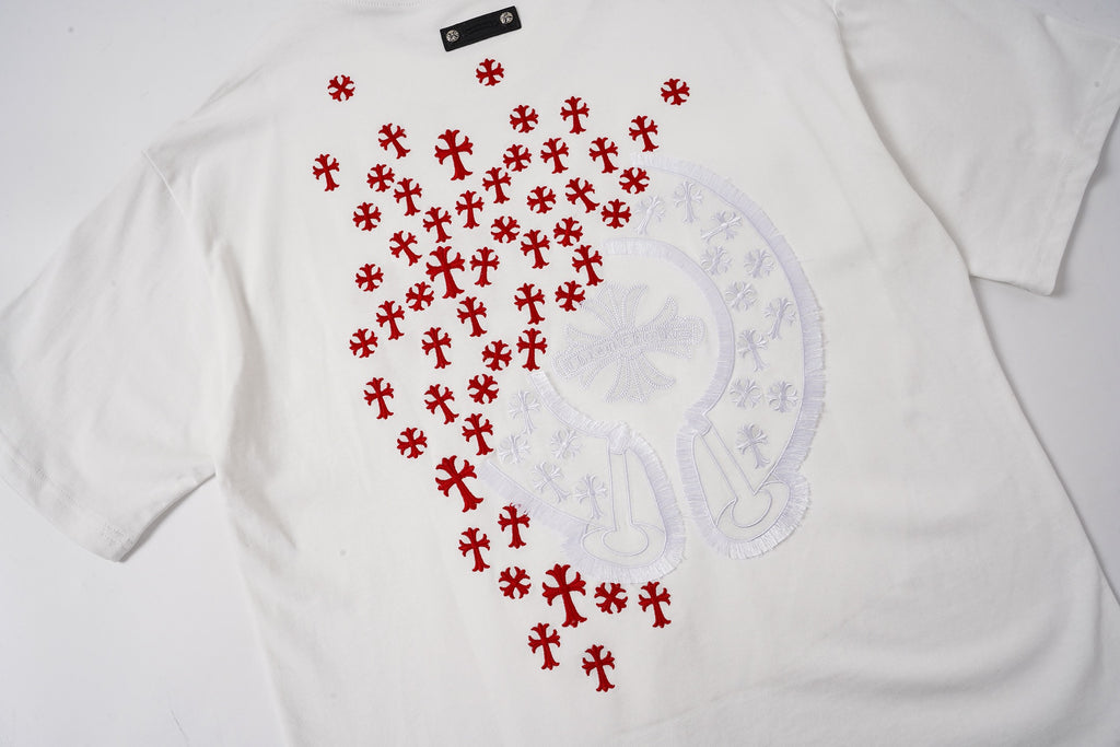 Red Cross Scatter White T-Shirt™