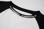 Black Sleeve Horseshoe White T-Shirt™