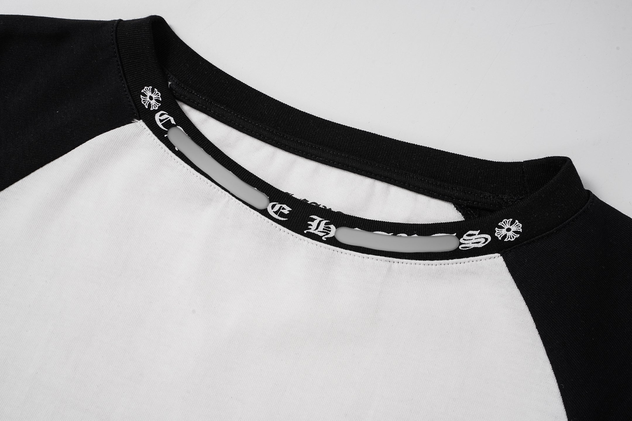 Black Sleeve Horseshoe White T-Shirt™