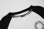 Black Sleeve Horseshoe White T-Shirt™
