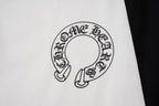 Black Sleeve Horseshoe White T-Shirt™