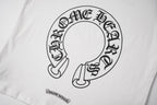 Black Sleeve Horseshoe White T-Shirt™