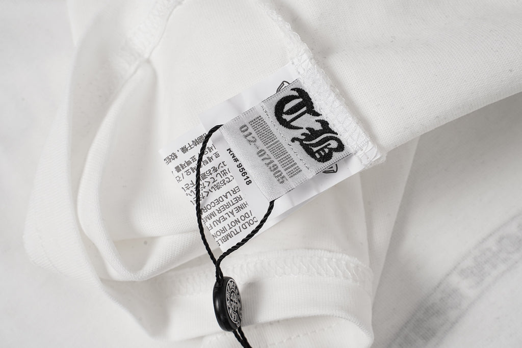 Black Sleeve Horseshoe White T-Shirt™