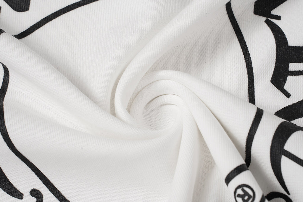 Black Sleeve Horseshoe White T-Shirt™