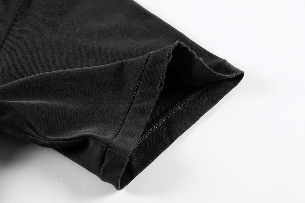 ER* Distressed Pocket Black T-Shirt™*