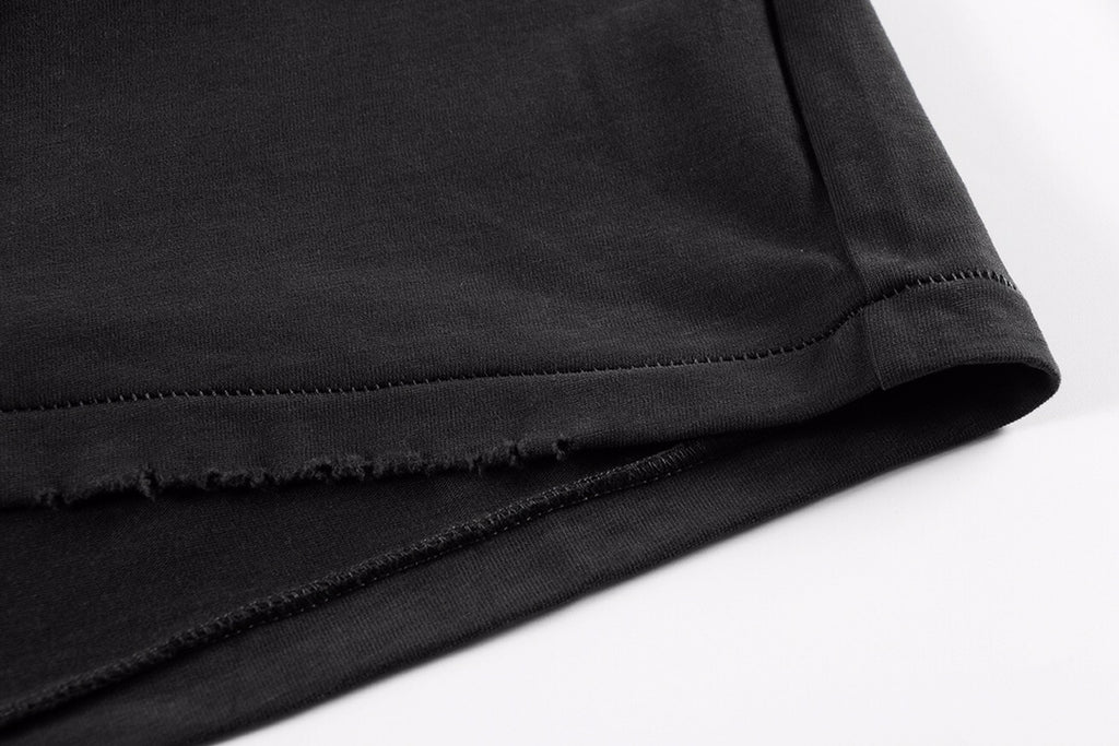 ER* Distressed Pocket Black T-Shirt™*