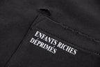 ER* Distressed Pocket Black T-Shirt™*