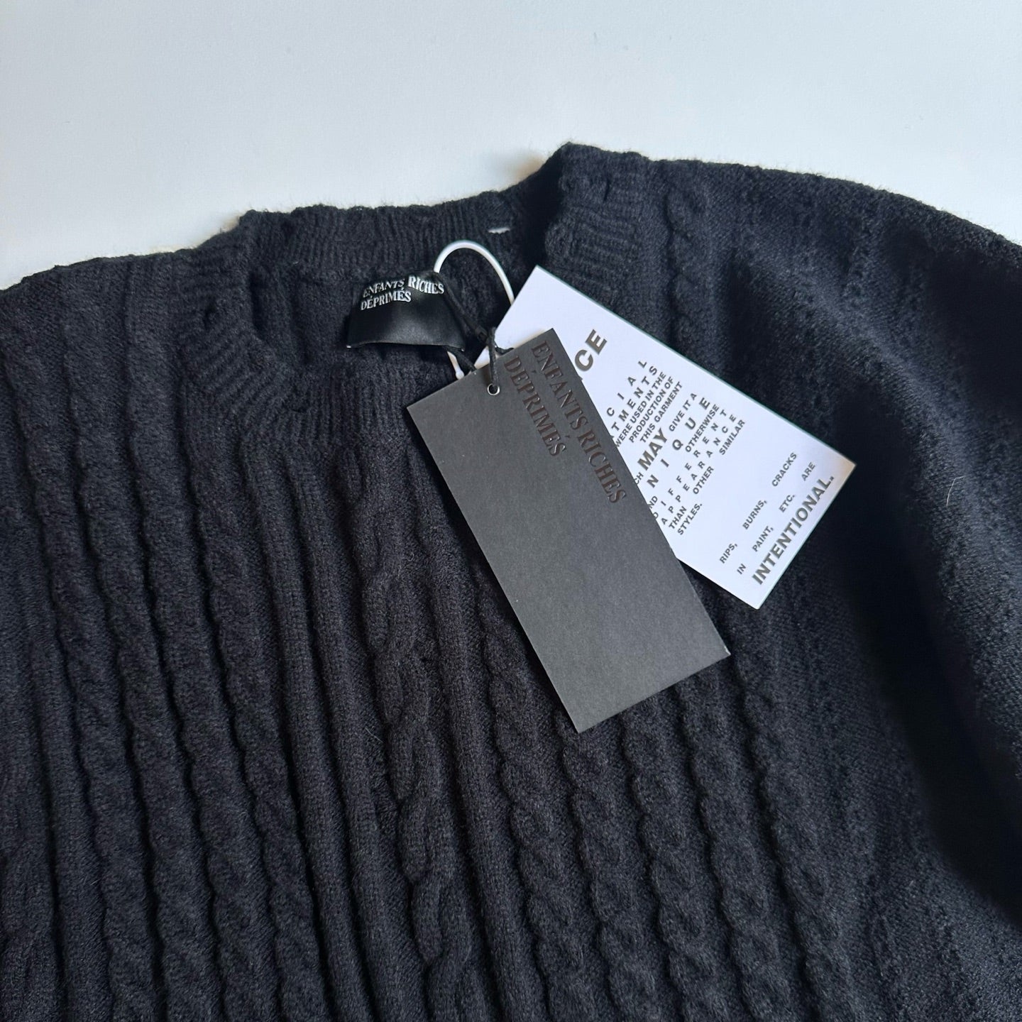 ER* Distressed Black Knit Sweater™