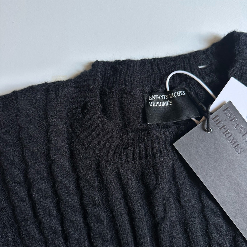 ER* Distressed Black Knit Sweater™