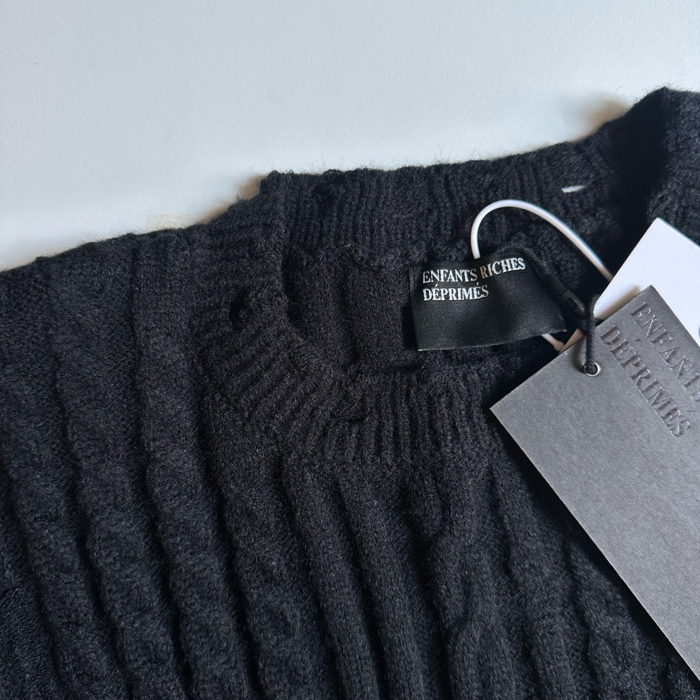 ER* Distressed Black Knit Sweater™