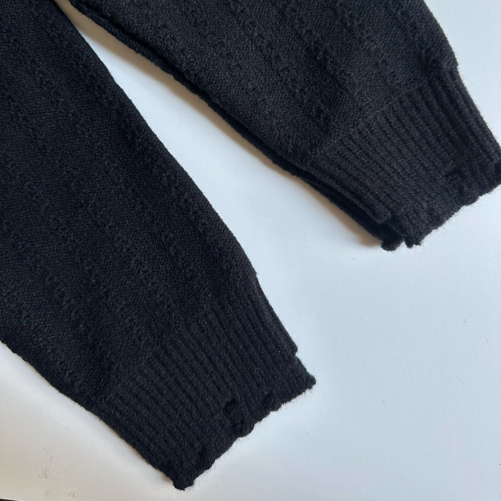ER* Distressed Black Knit Sweater™