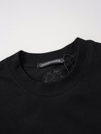 Red Horseshoe Ornate Cross Black T-Shirt™
