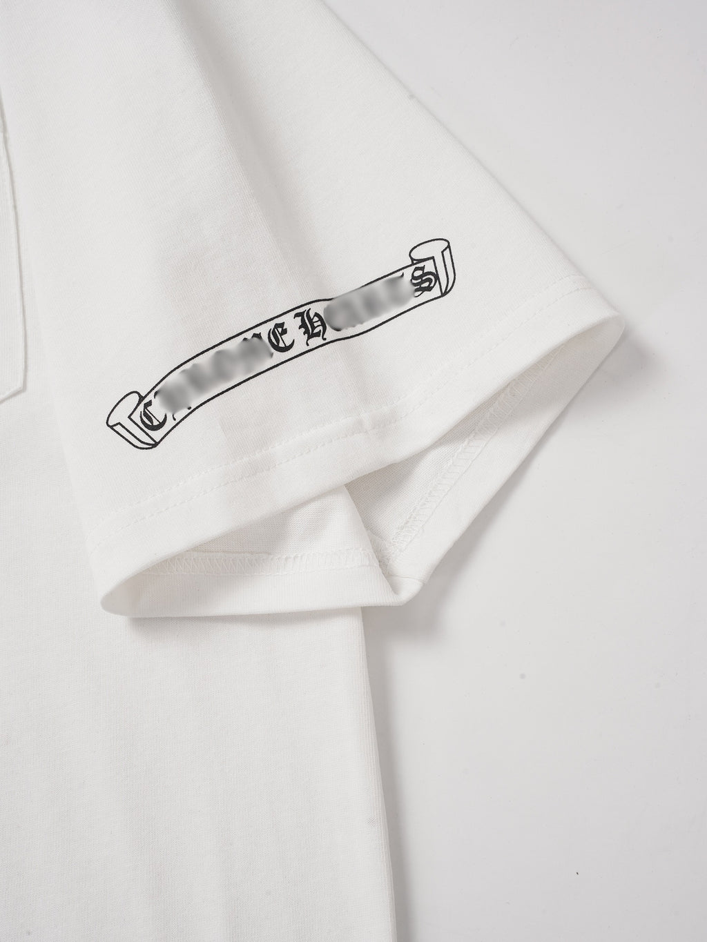 Black Horseshoe Ornate Cross White T-Shirt™