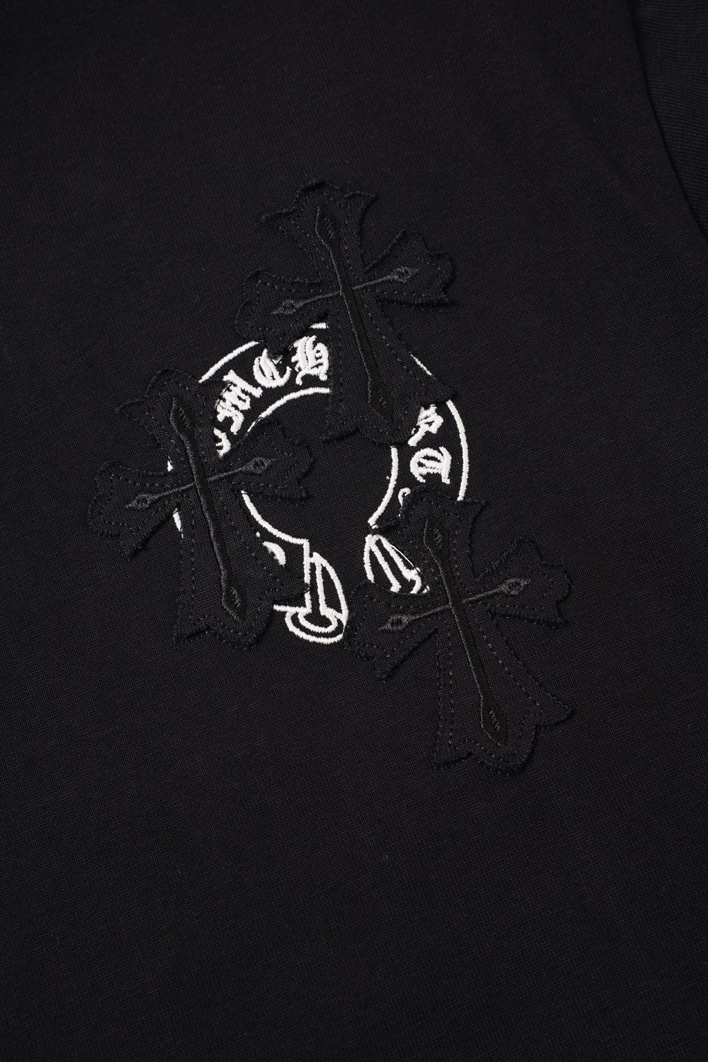 Cross Flower Banner Black T-Shirt™