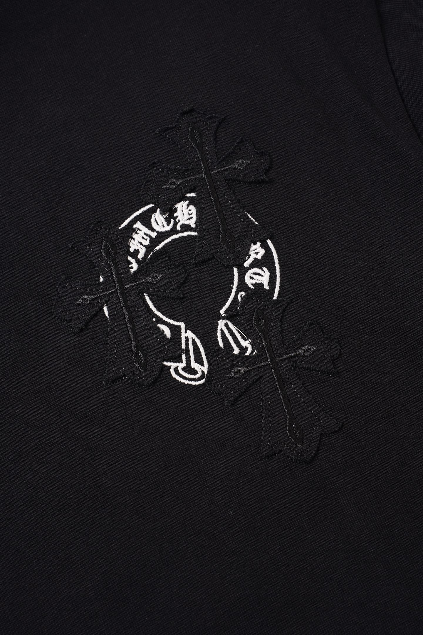 Cross Flower Banner Black T-Shirt™