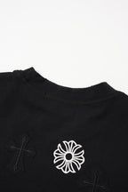 Cross Flower Banner Black T-Shirt™