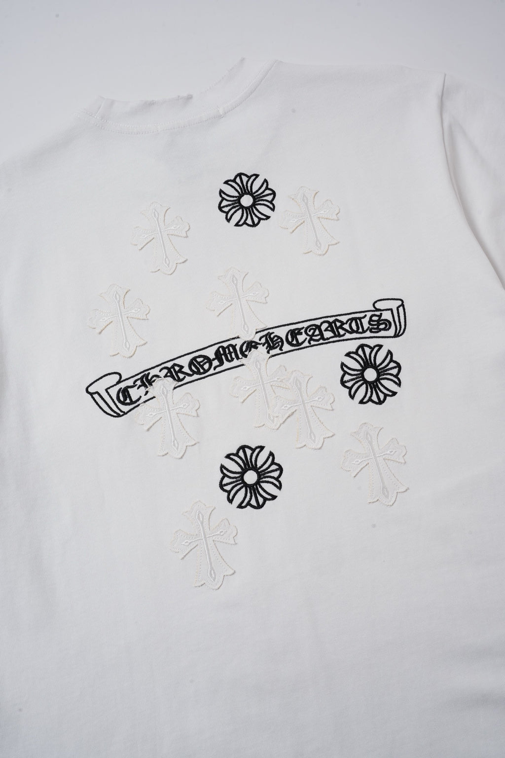 Cross Flower Banner White T-Shirt™