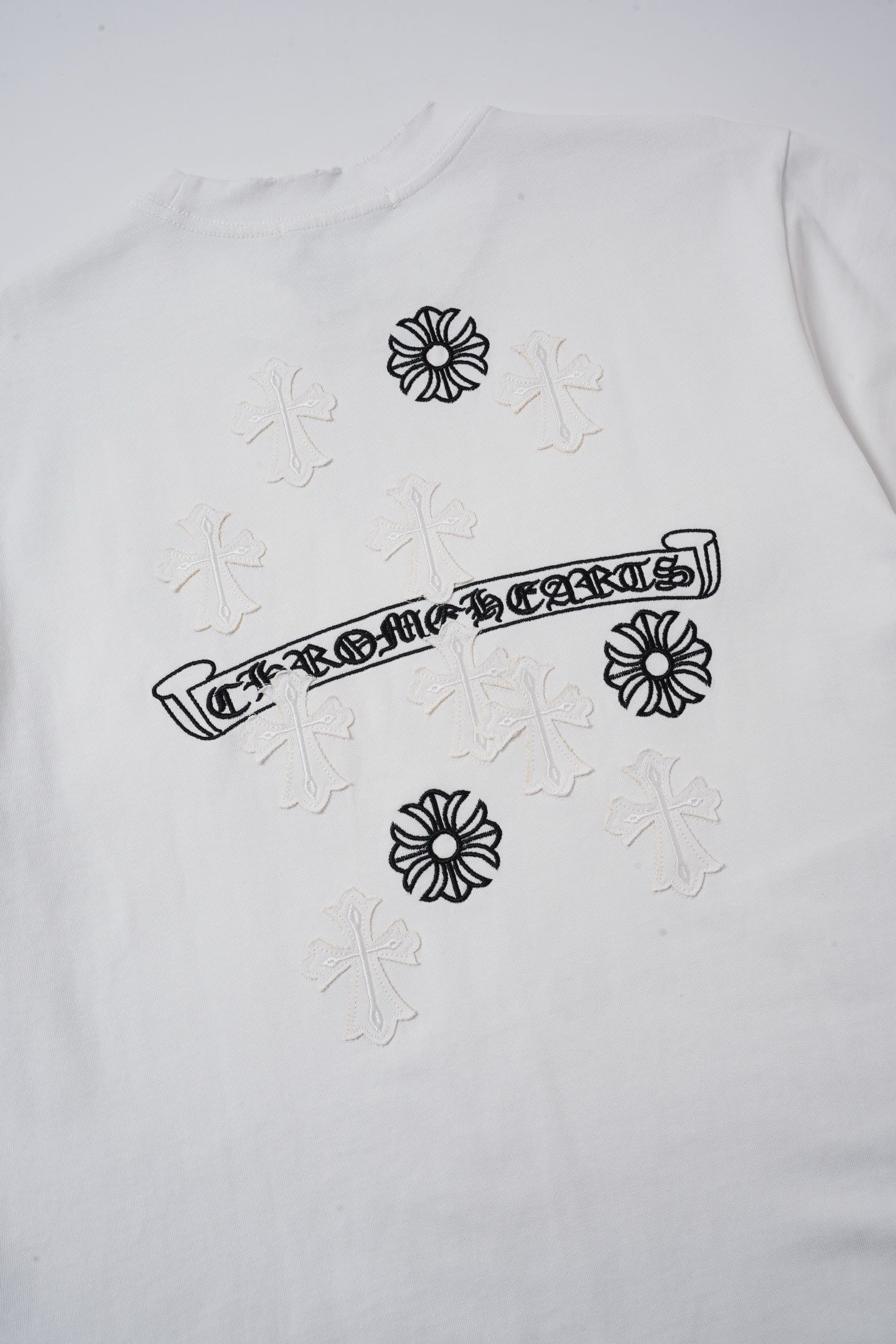 Cross Flower Banner White T-Shirt™