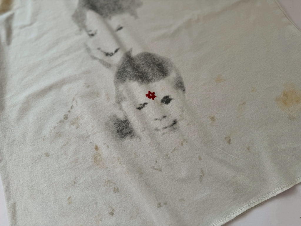 ER* Blue Star Sleeve White T-Shirt™