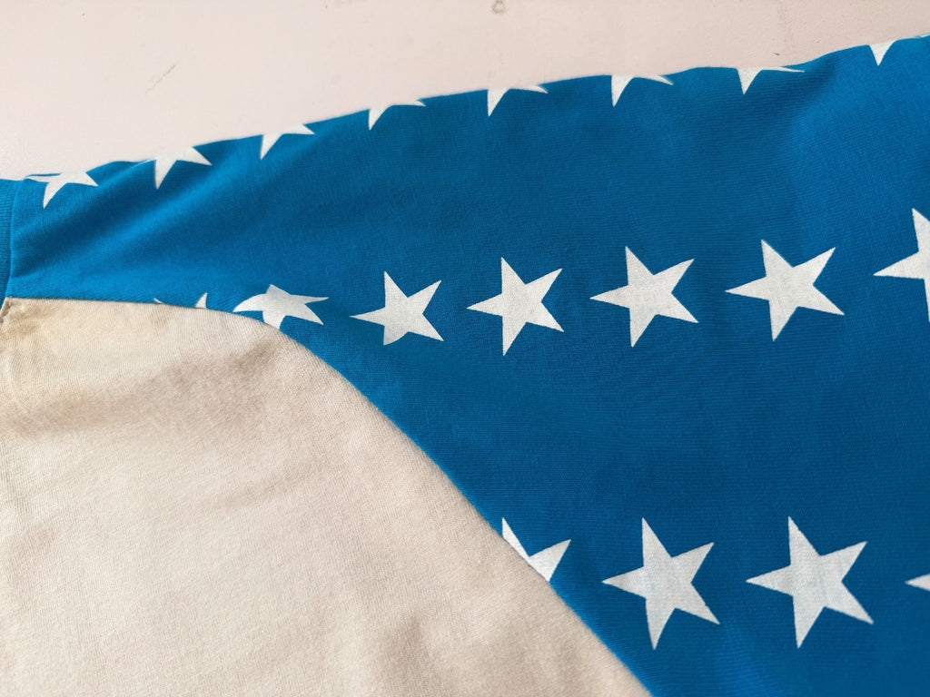 ER* Blue Star Sleeve White T-Shirt™