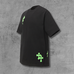 Green Cross Patch Black T-Shirt™