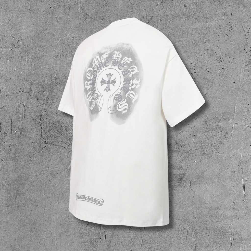 Faded Horseshoe Logo White T-Shirt™