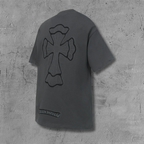 Black Outline Cross Grey T-Shirt™
