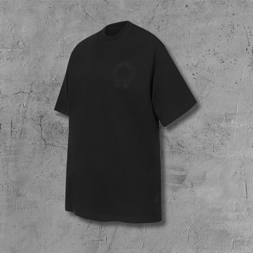 Grey Outline Cross Black T-Shirt™