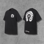 Faded Horseshoe Logo Black T-Shirt™