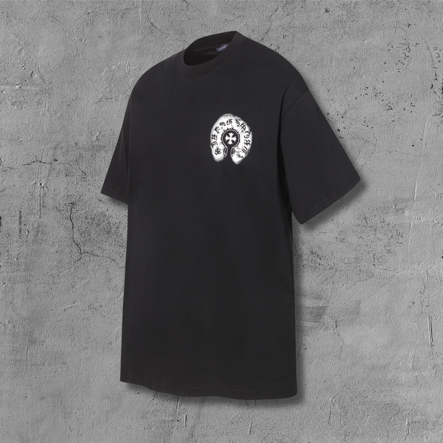 Faded Horseshoe Logo Black T-Shirt™