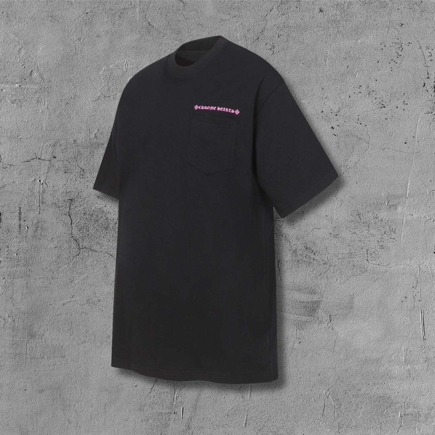 Pink Script Pocket Black T-Shirt™