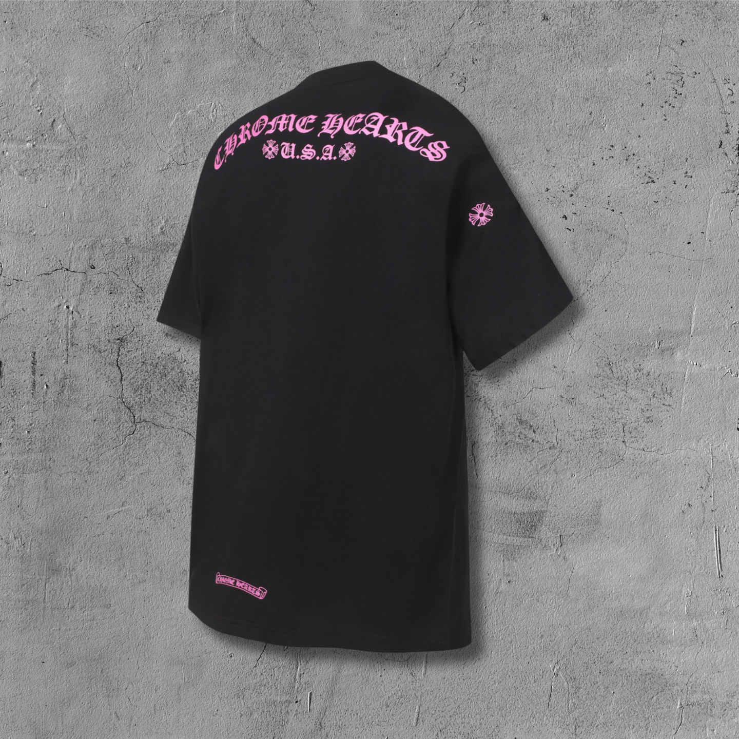 Pink Script Pocket Black T-Shirt™