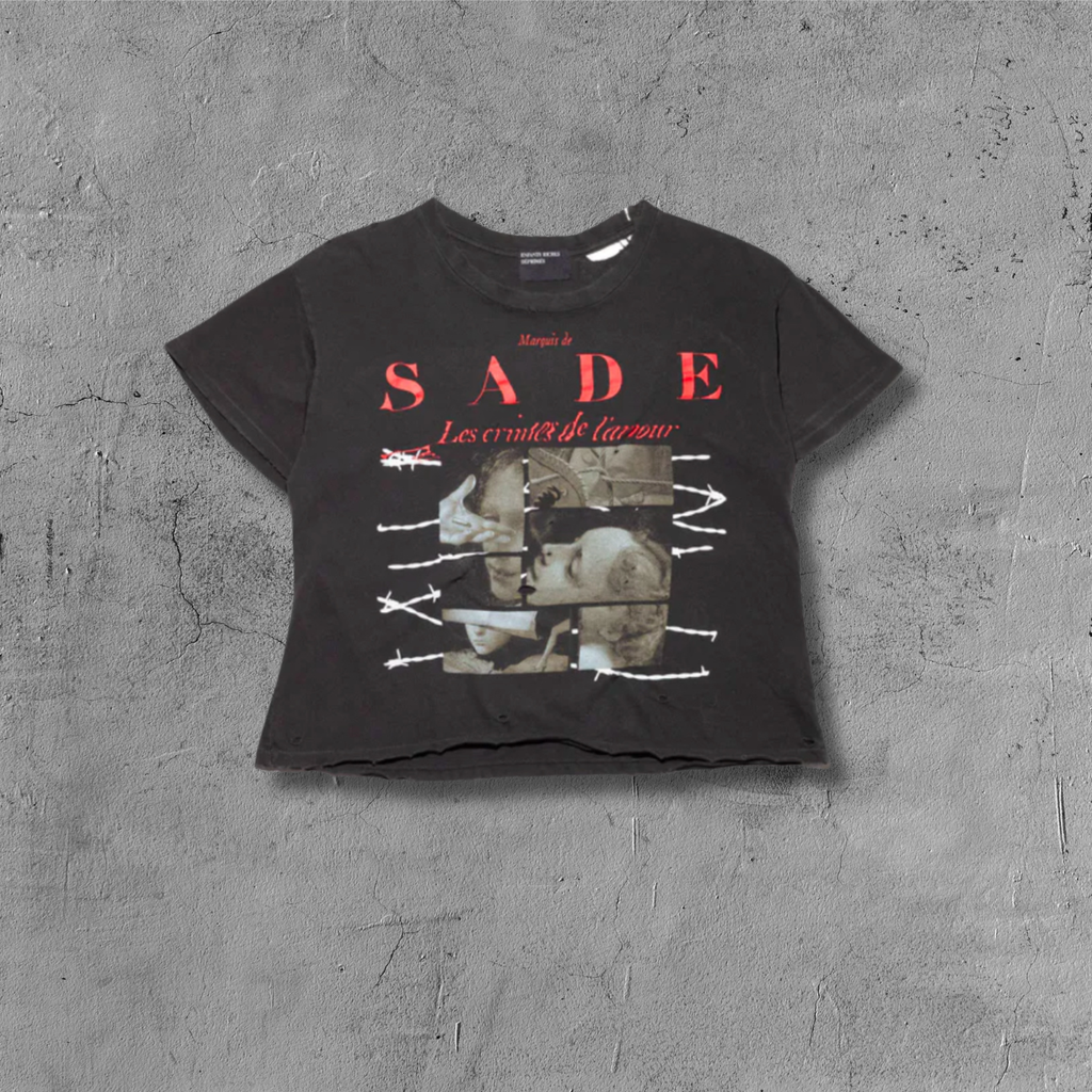 ER* Red Sade Graphic Washed Black T-Shirt™