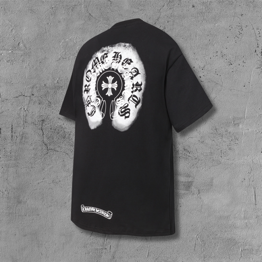 Faded Horseshoe Logo Black T-Shirt™